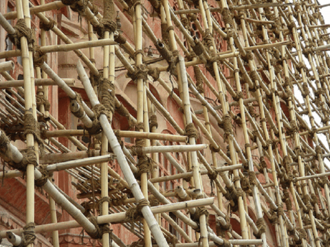 ไม้ไผ่ตั้งนั่งร้าน ไม้ไผ่ตั้งนั่งร้าน